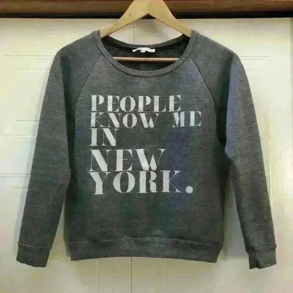 Rebecca Minkoff People Know  Me Graphic Sweatshit Gray Size XS - Picture 6 of 7